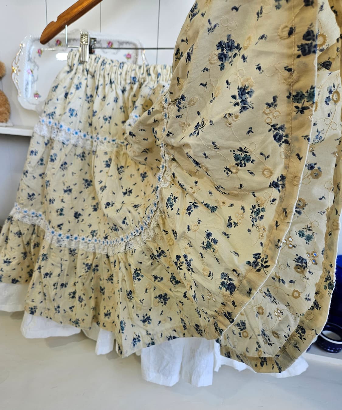 일본빈티지 핸드메이드 플라워 캉캉 스커트 상품이미지5
