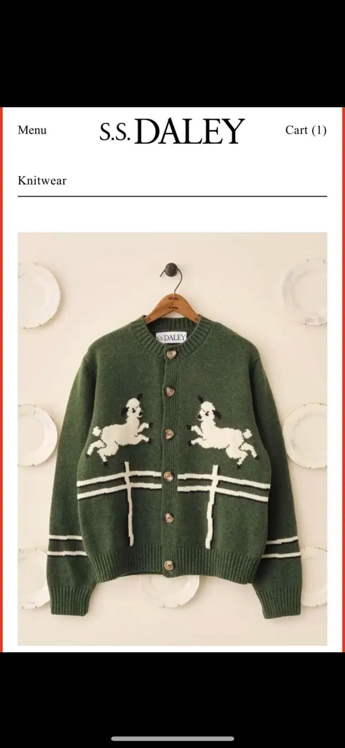 [m] ss daley 지디 최우식 착용 가디건 그린 상품이미지1
