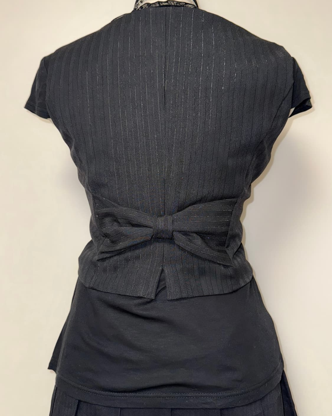 세실맥비 고갸루 프레피 스트라이프 리본 베스트 상품이미지4