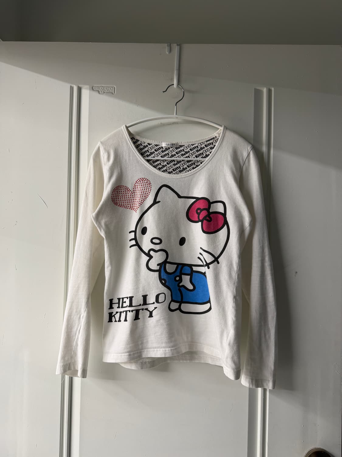 일본빈티지 산리오 헬로키티 큐빅 롱슬리브 상품이미지3