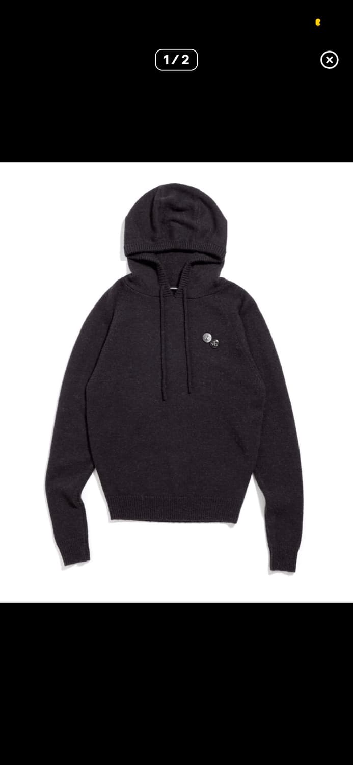 [3] 해칭룸 베이스 후디 니트후드 퍼플차콜 상품이미지1