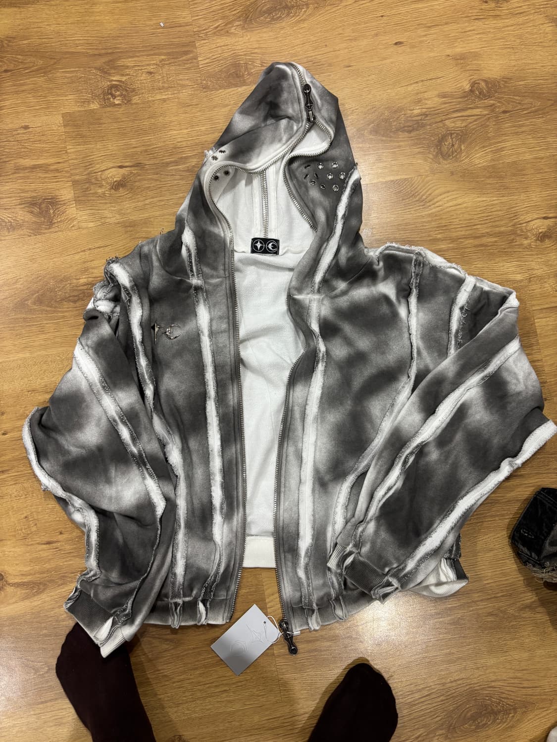 떠그 클럽 / 더티 워싱 후드 집업 /xl 2xl 추천 상품이미지1