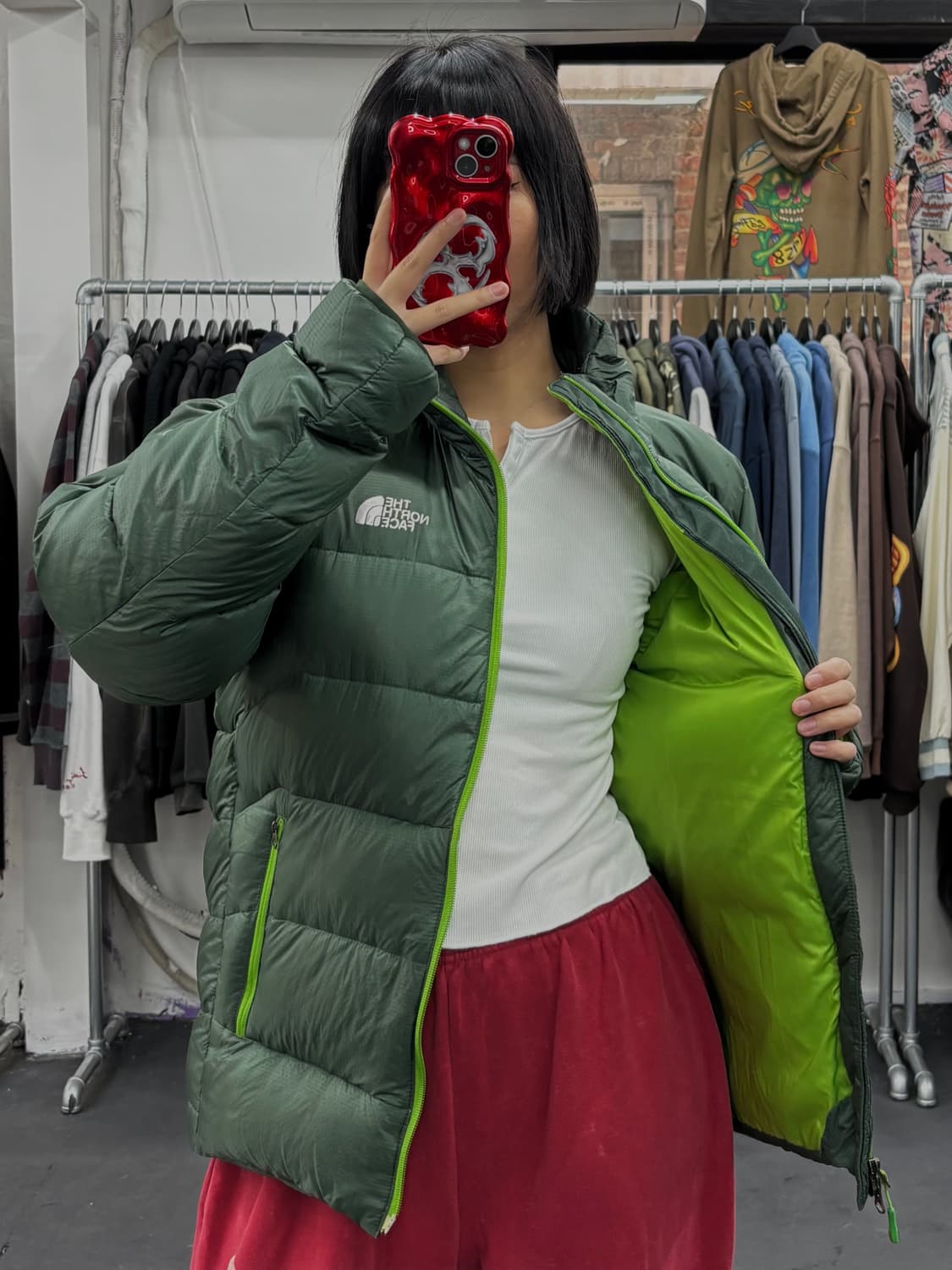 노스페이스 700 엘리시움 그린 패딩  상품이미지4