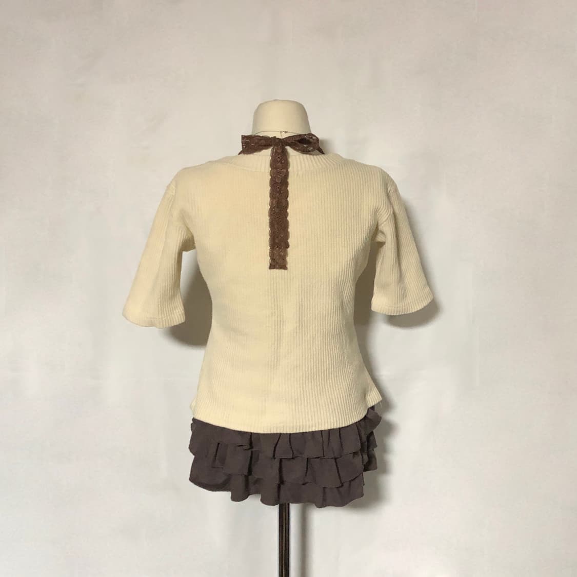 히비스커스 티셔츠 베이지 상품이미지5