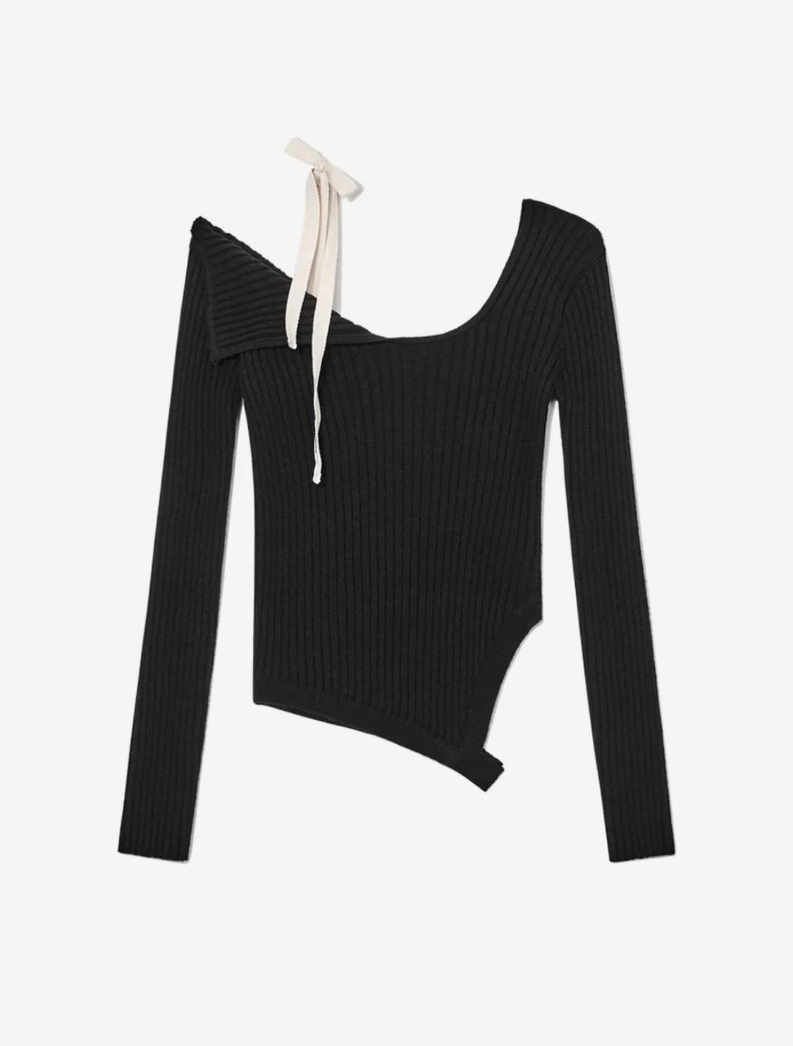 글로니 ISA ASYMMETRICAL KNIT TOP (BLACK) 상품이미지1