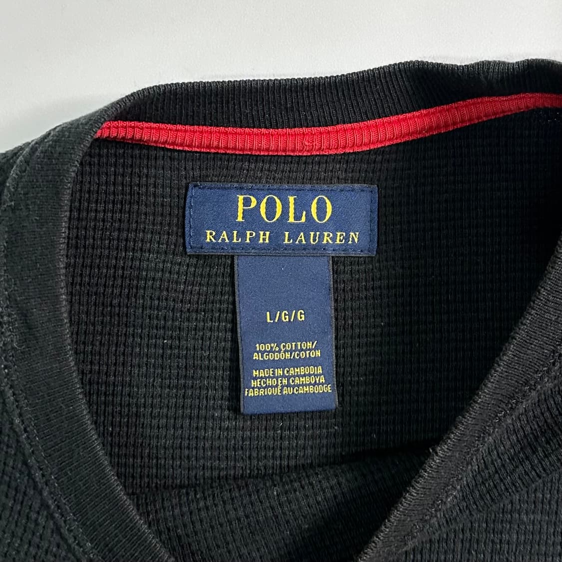 폴로 랄프로렌 블랙 와플티  상품이미지5