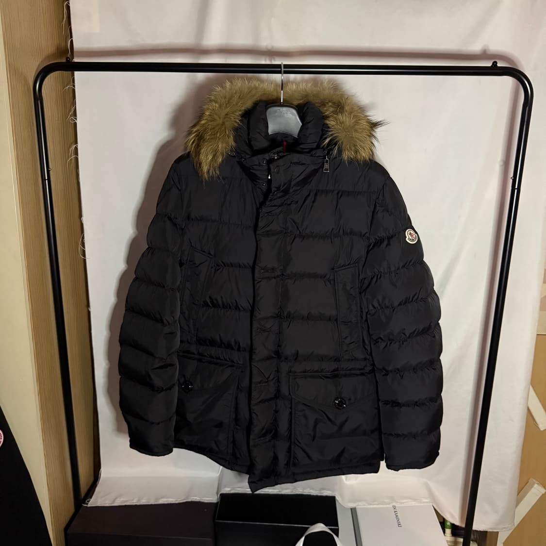 몽클레어 클루니 패딩 롱 다운 자켓 블랙 상품이미지2