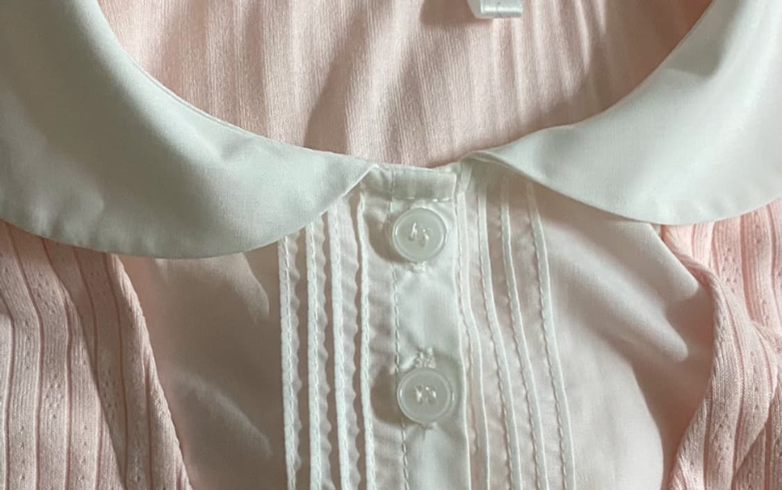 디어마이페어리 위스페어리 petit blouse 레이어드 블라우스 핑크 상품이미지3