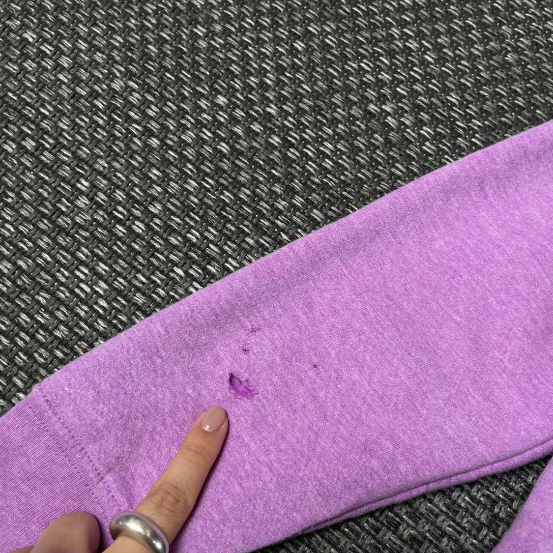 갭 연보라 자수로고 후드집업 M 상품이미지5