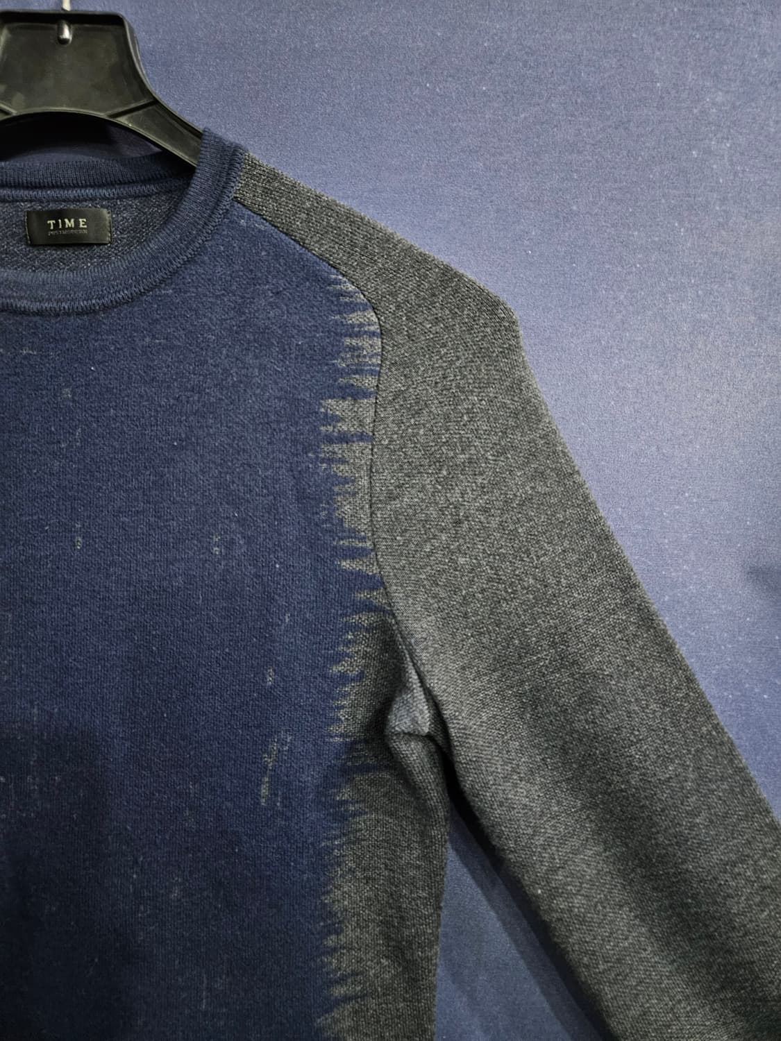 타임옴므 다크그레이컬러 남성 슬림핏 95 니트  상품이미지4