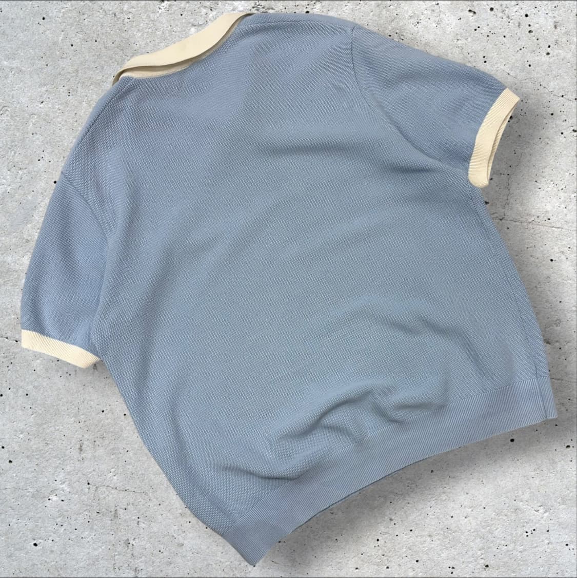 [XL] 라코스테 반팔 와플 니트 폴로 셔츠 블루 D366 상품이미지2