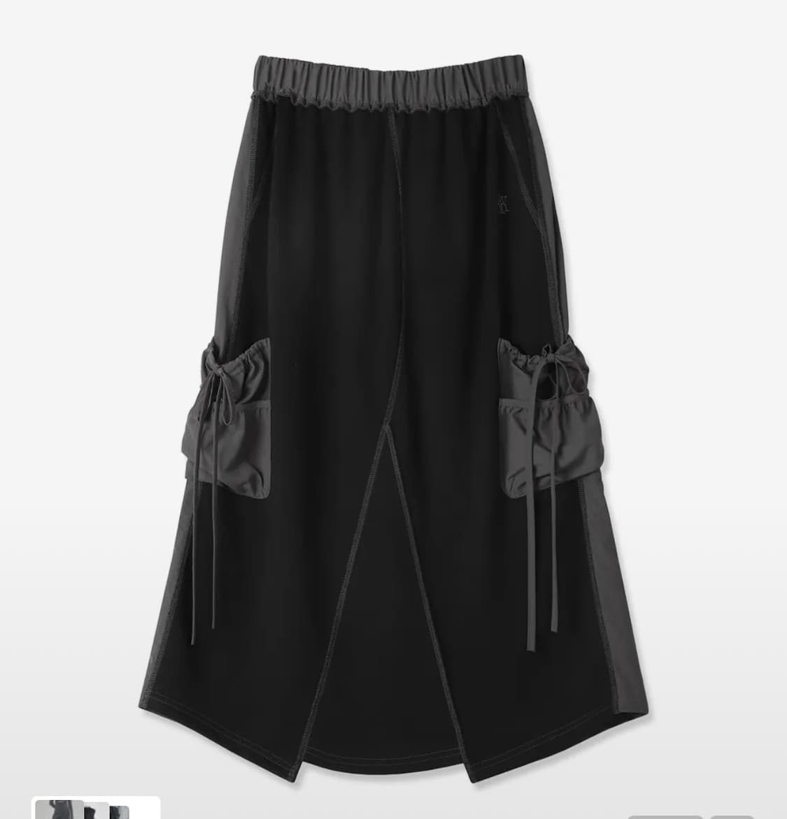 어반드레스 Y Taslan coloring long skirt black 상품이미지2