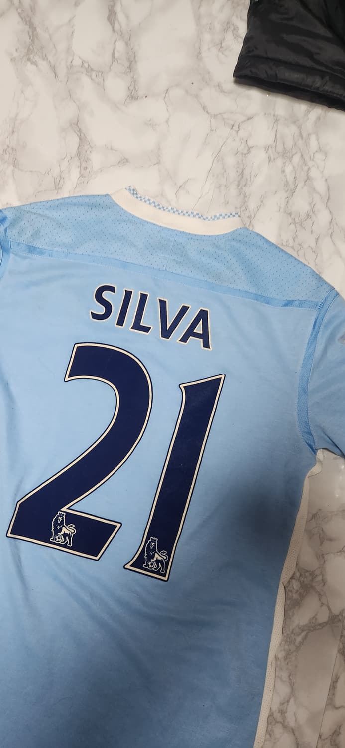 11-12 엄브로 맨시티 홈 유니폼 반팔 우승시즌 NO.실바 상품이미지5