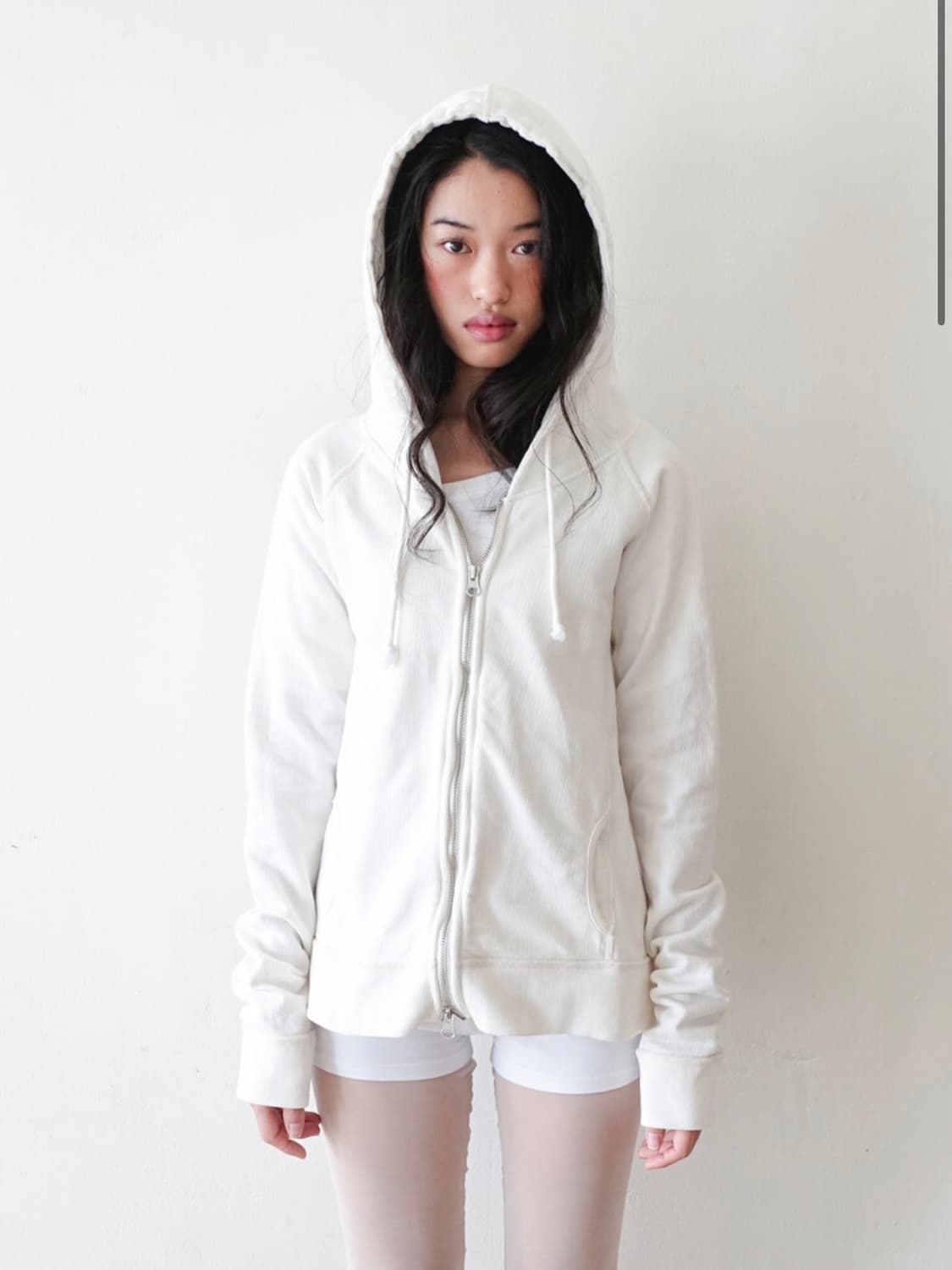샵페어리 후드집업washed lily hoodie (ivory) 상품이미지1