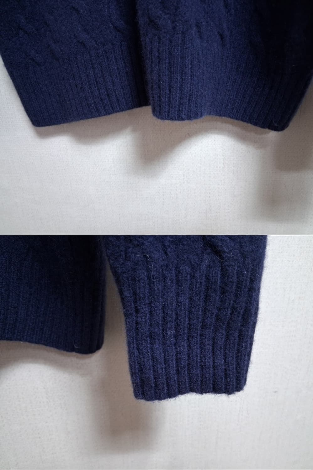 폴로랄프로렌 양모 메리노울니트 네이비 꽈배기 XS 상품이미지5