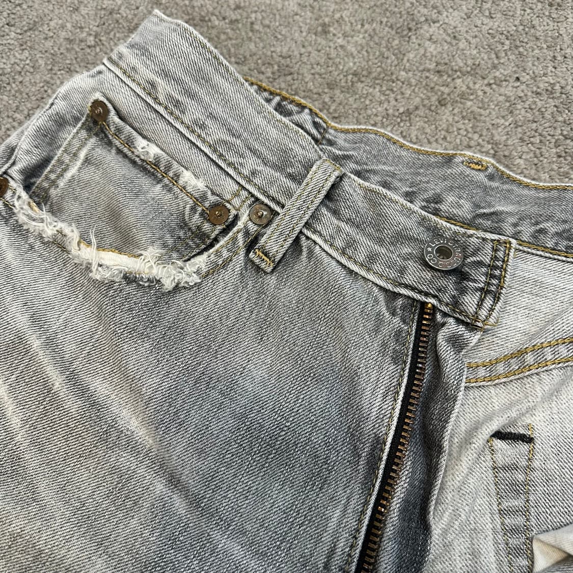 리바이스503 그레이 셀비지 레귤러 데님 팬츠(30) 상품이미지5