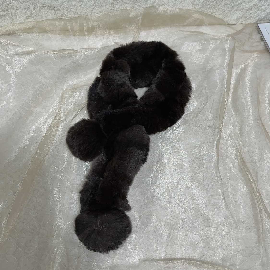 빈티지 래빗 토끼털 목도리 머플러 상품이미지2