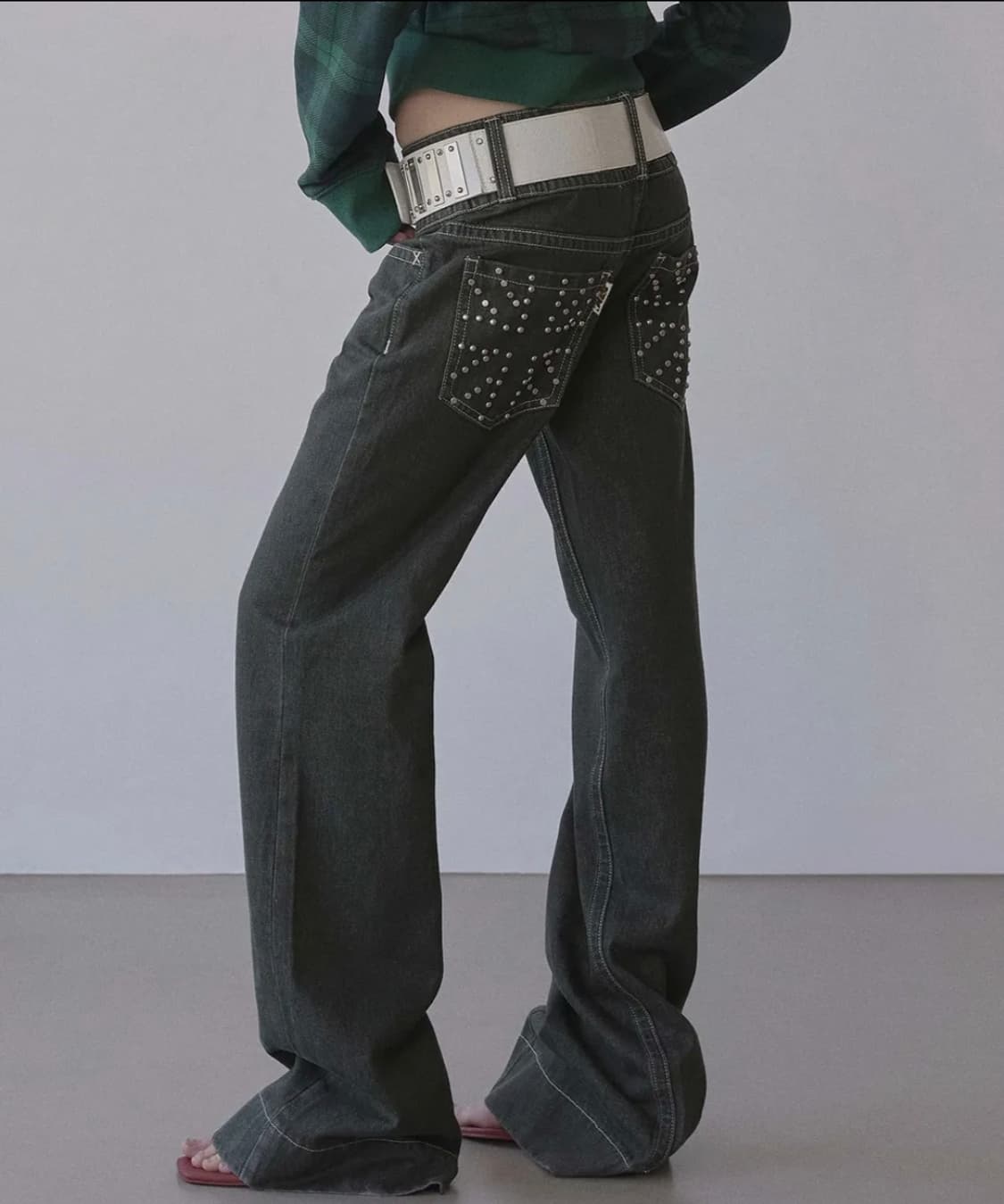 스컬프터 유니온잭 엔지니어드 데님 인디고 그레이 XS 상품이미지1