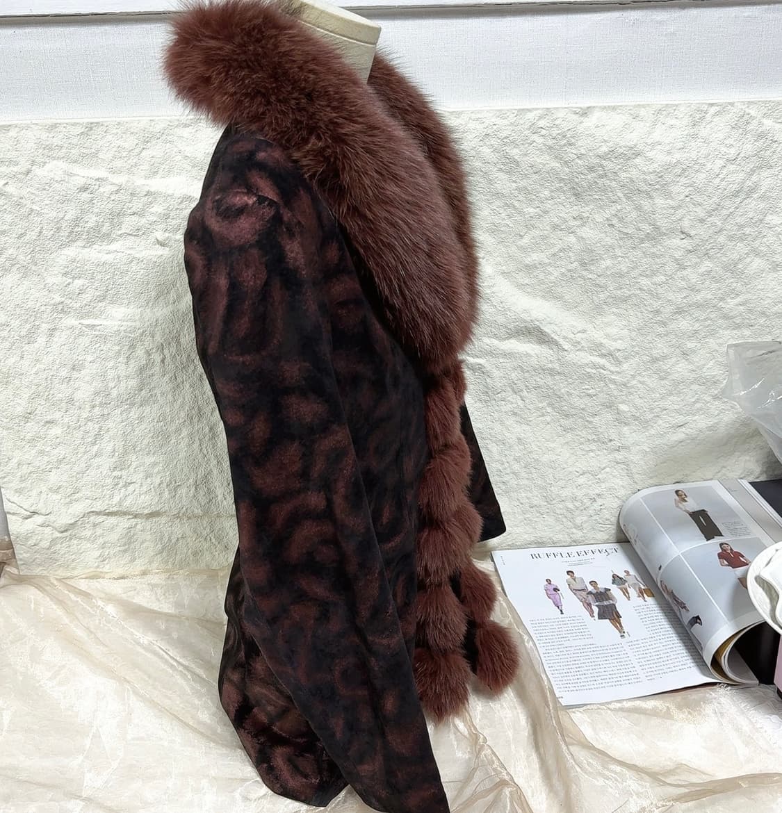 빈티지 폭스퍼 칼라 되지가죽자켓 상품이미지3