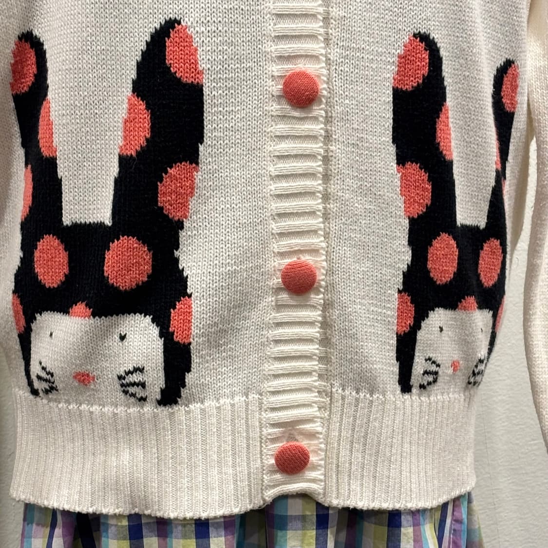 일본 빈티지 루즈핏 토끼 아방핏 니트 가디건 모리걸 상품이미지7