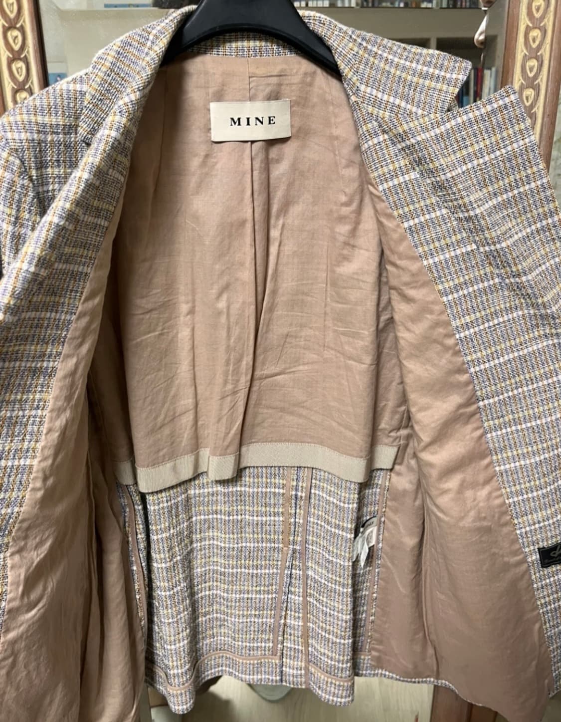 Mine 한섬 마인 썸머 체크 자켓_44사이즈 상품이미지3