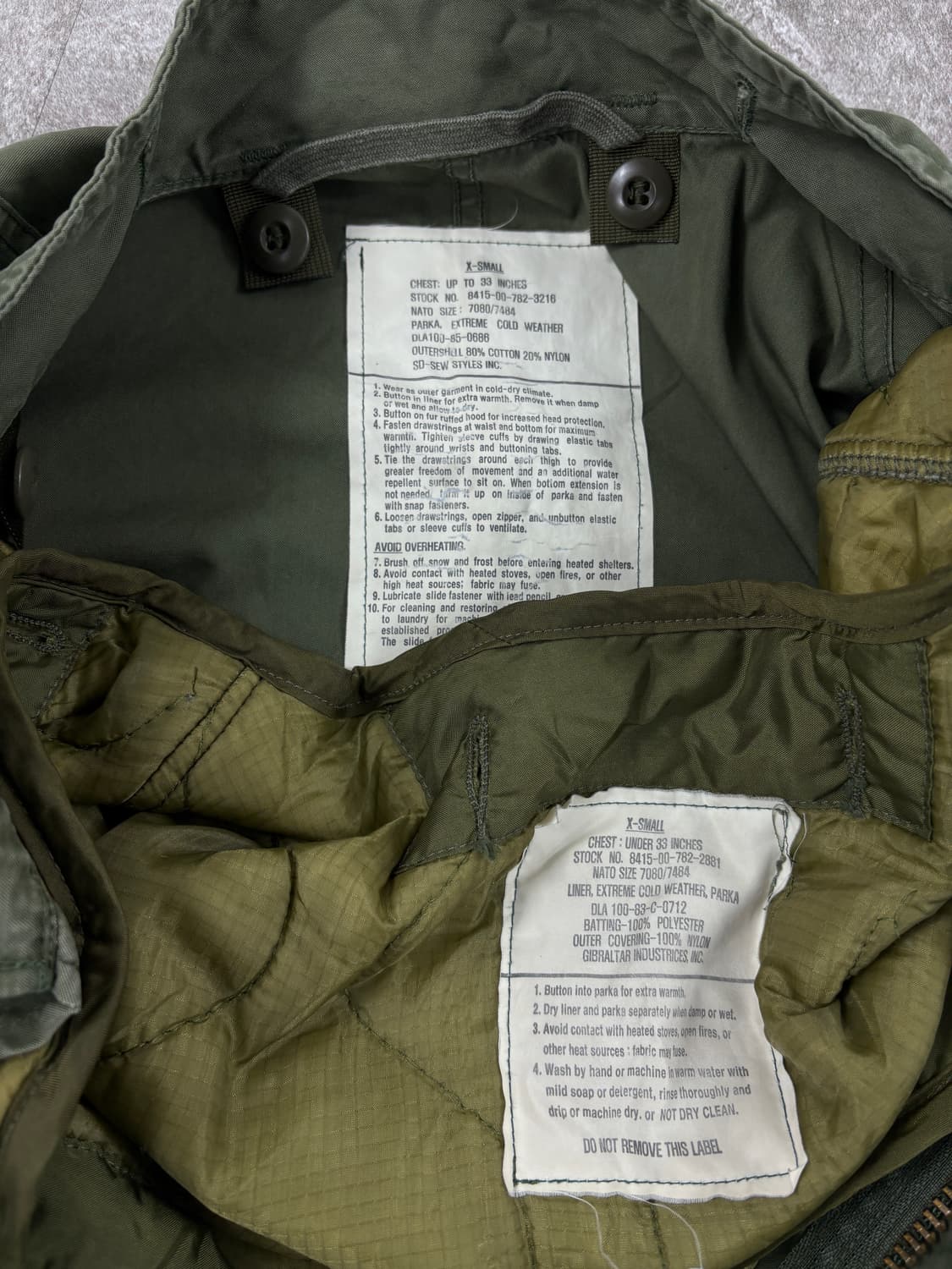 80‘s USARMY M65 Fishtail Parka   표기 상품이미지4