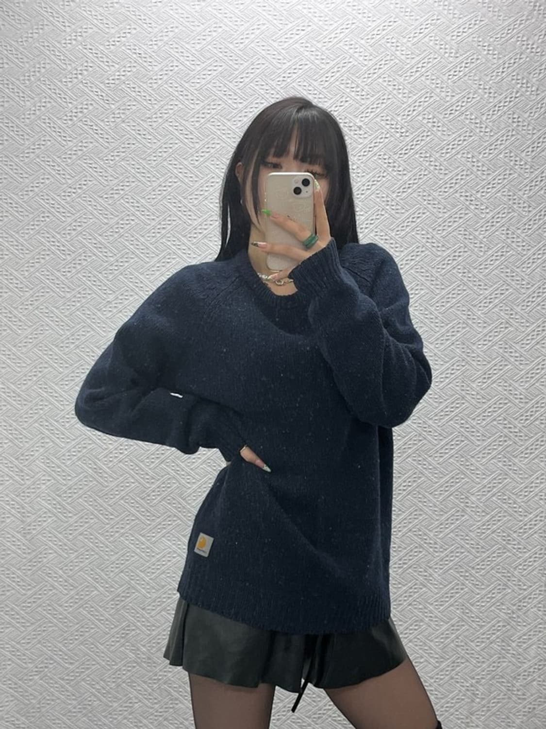 칼하트 WIP 앙글리스틱 빈티지 캐주얼 오버핏 울 니트 M C09336 상품이미지1