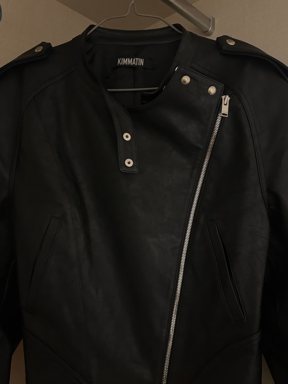 마뗑킴 라이더 가죽자켓 라글란 레더점퍼 레더자켓 킴마틴 MATIN KIM 상품이미지4