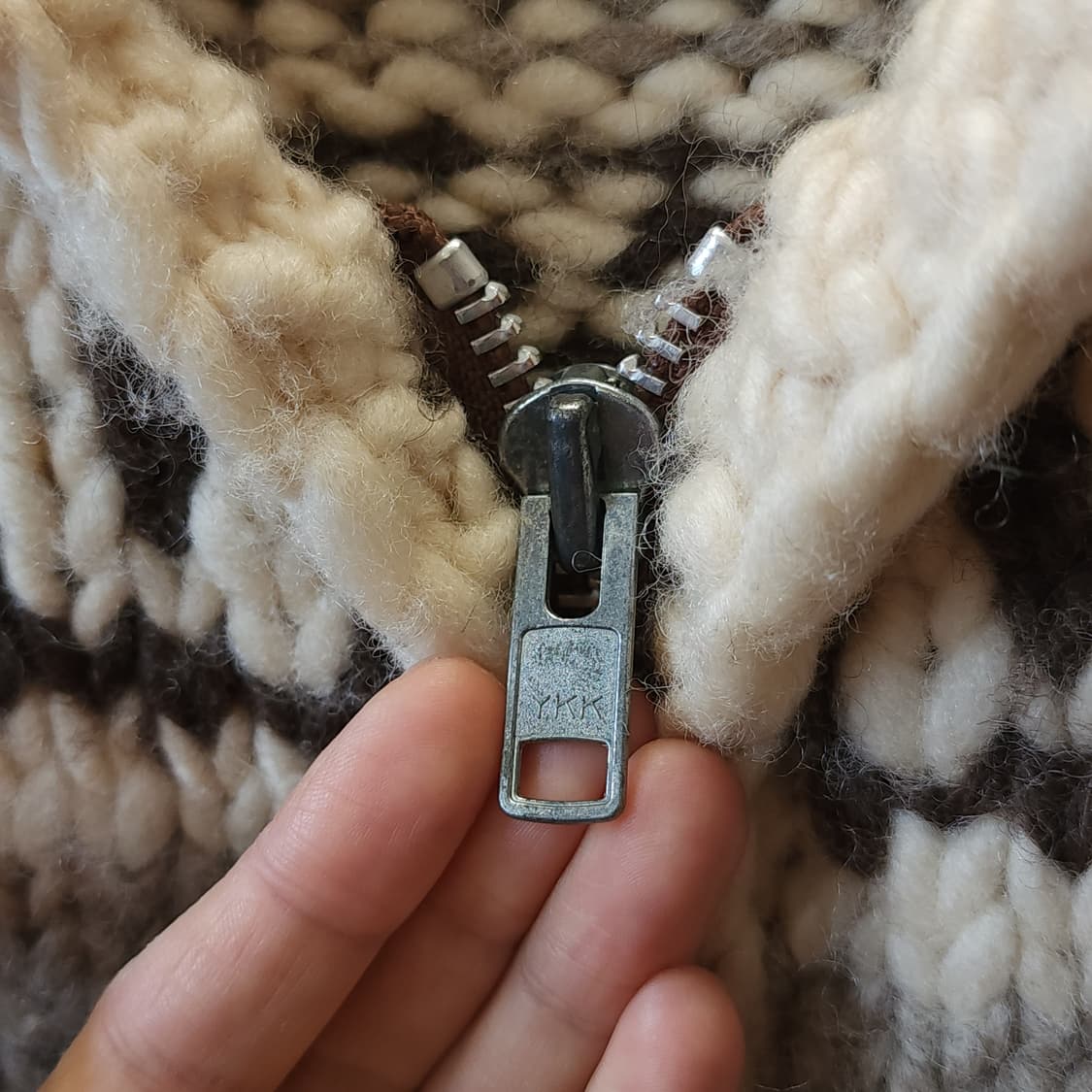 빈티지 코위찬 헤비울 니트 썬더버드 집업 니트 L 상품이미지7