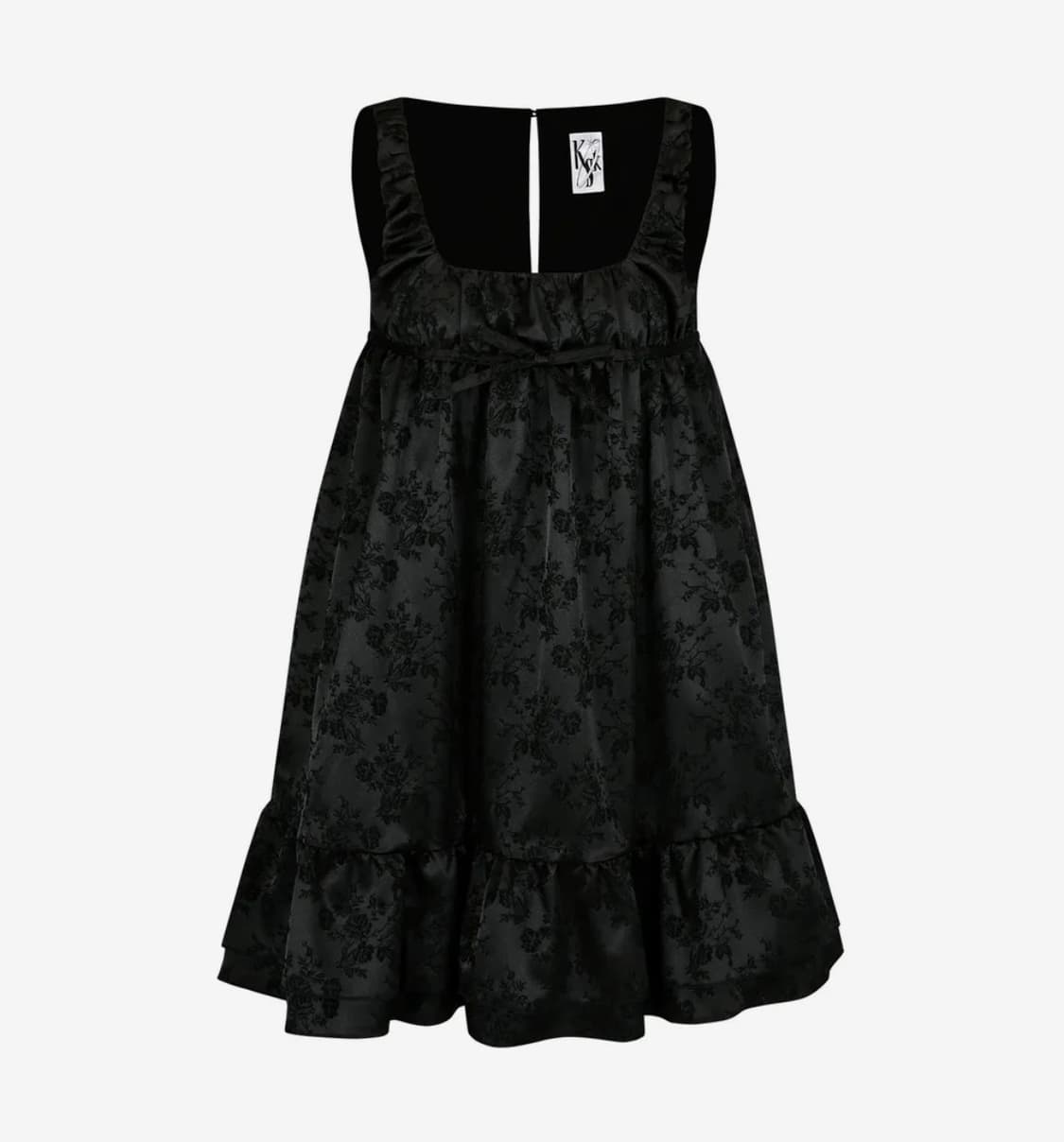 카시코 리본 벌룬 드레스 블랙 원피스 자카드 상품이미지1