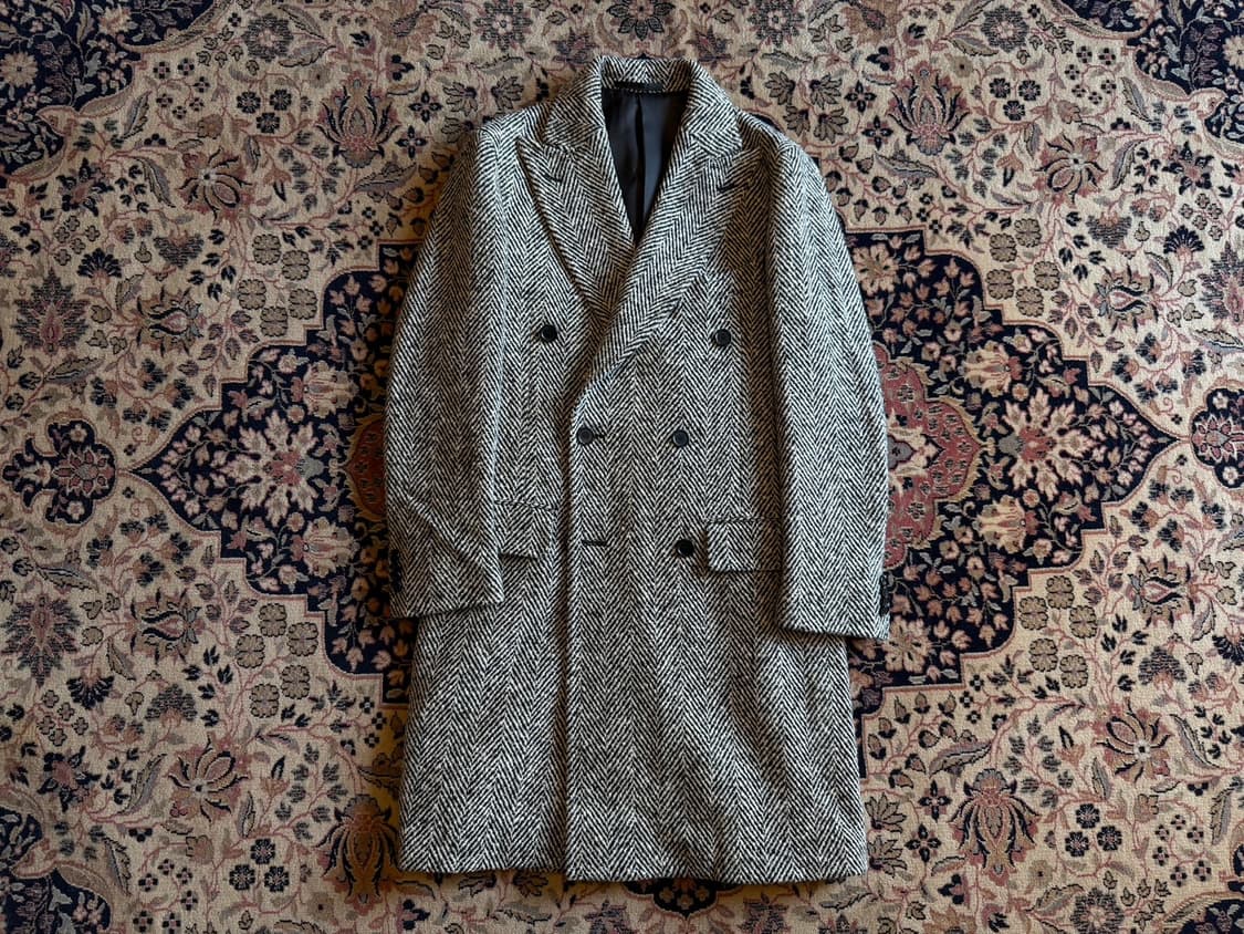 맨온더분 도네갈 트위드 더블 브레스티드 코트 100 상품이미지1