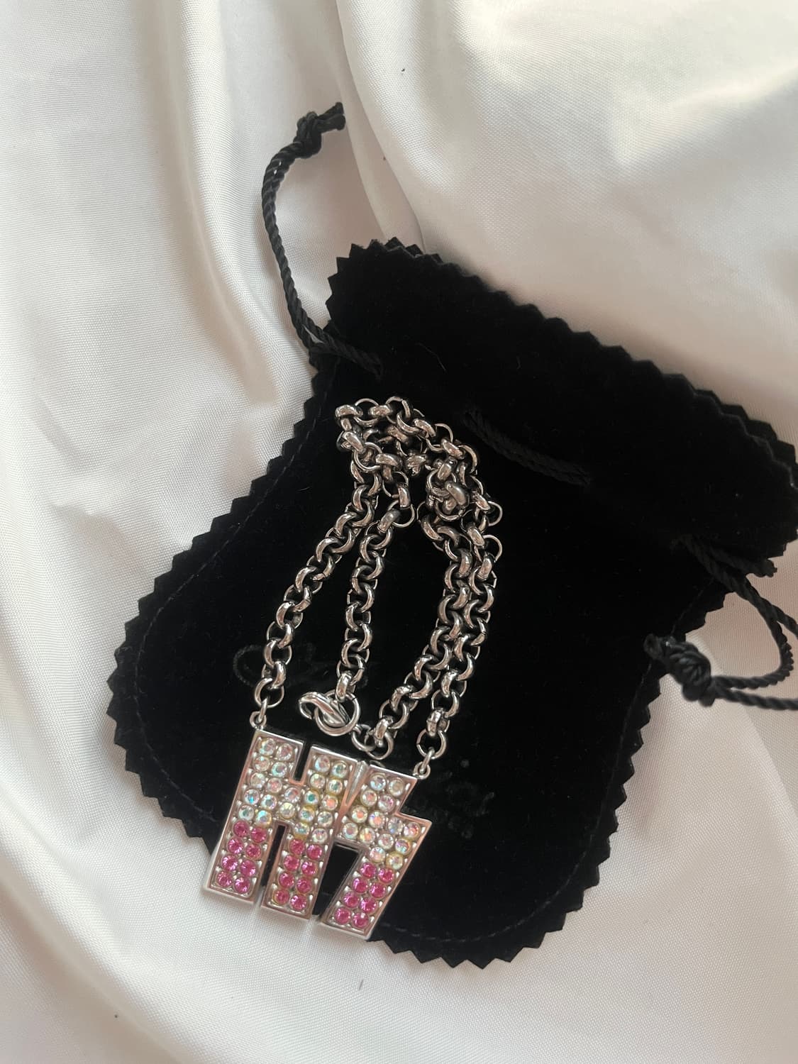 (새상품) 히스테릭 글래머 라인스톤 큐빅 초커 체인 목걸이 상품이미지2