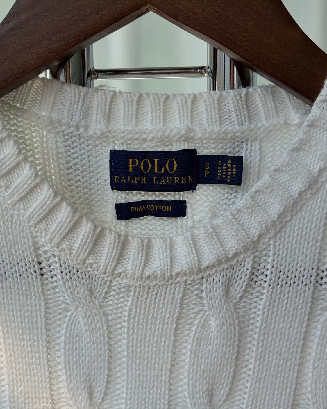 [S]폴로 랄프로렌 피마코튼 케이블 반팔 니트 상품이미지6