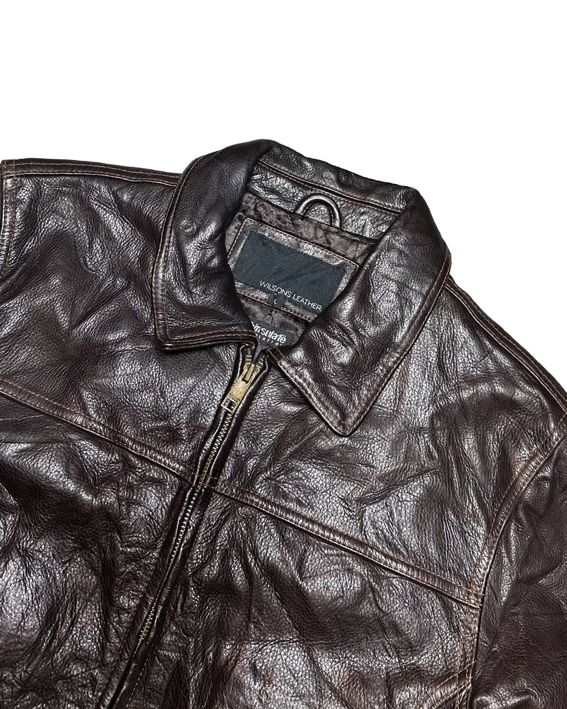 웰슨 레더 헤비 리얼 레더 바이크 자켓 상품이미지3