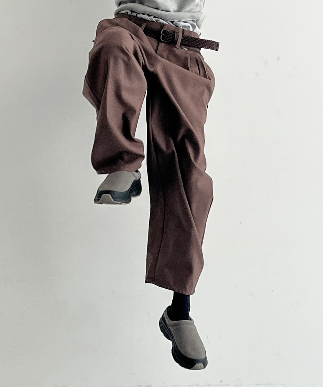 SANSANGEAR WIDE PANTS BROWN SIZE1 상품이미지4