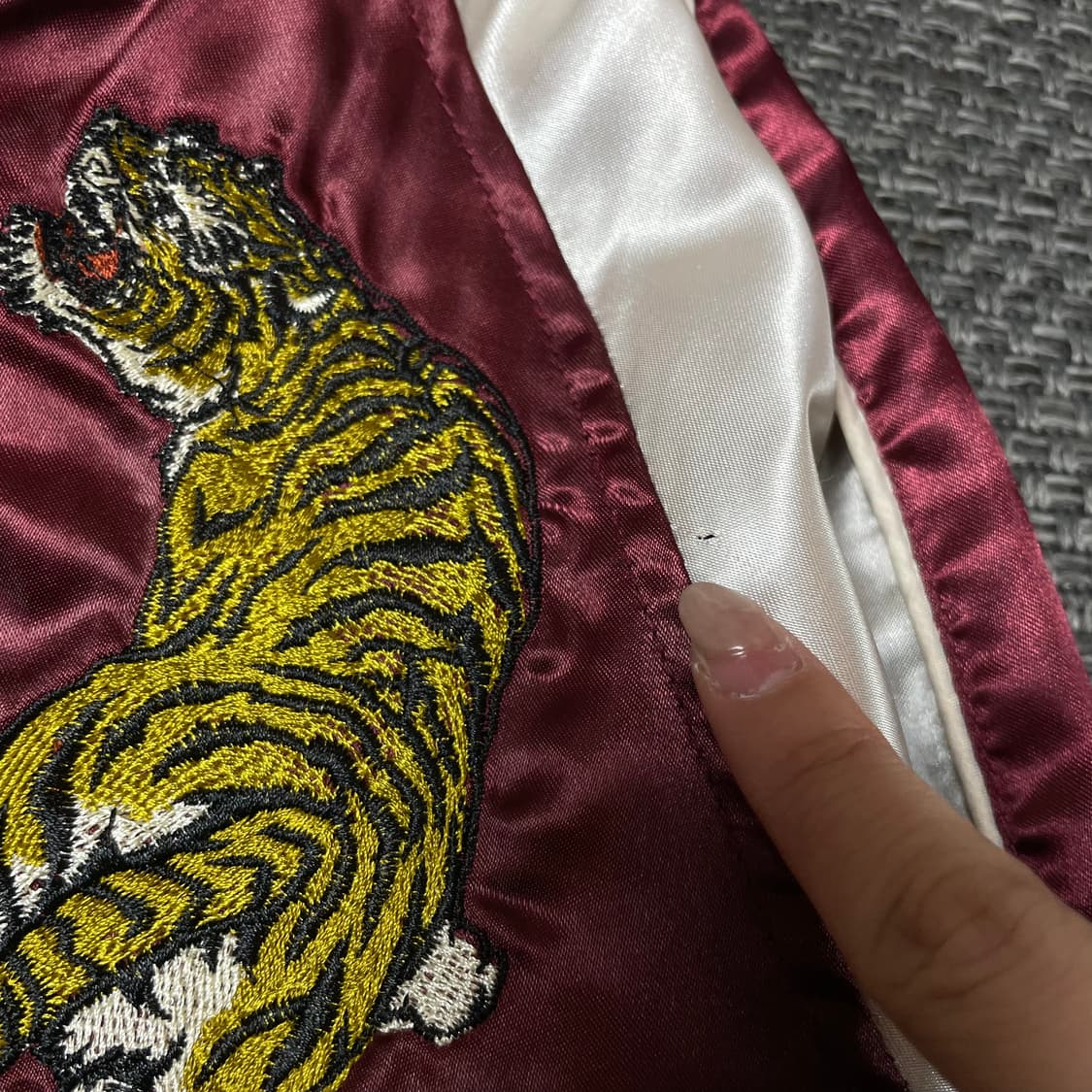 오보로 키즈 레드 타이거 스카쟌 블루종 자켓 S 상품이미지4