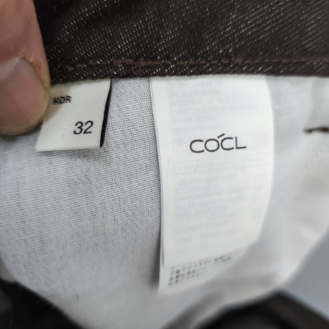 커스텀어클락 COCL 와이드 핀턱 데님 팬츠 브라운 32 상품이미지8