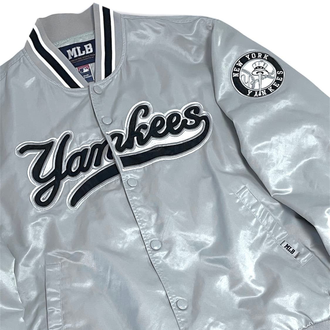 [MLB] 엠엘비 뉴욕 양키스 실버 야구 점퍼 자켓 바시티 상품이미지3