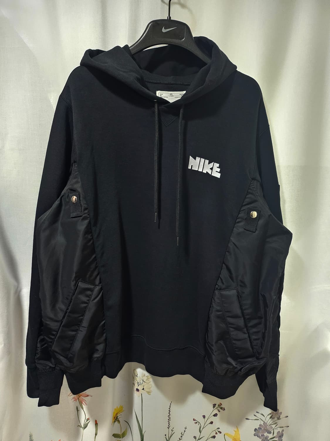 나이키x사카이 nrg후드 블랙 L 상품이미지2