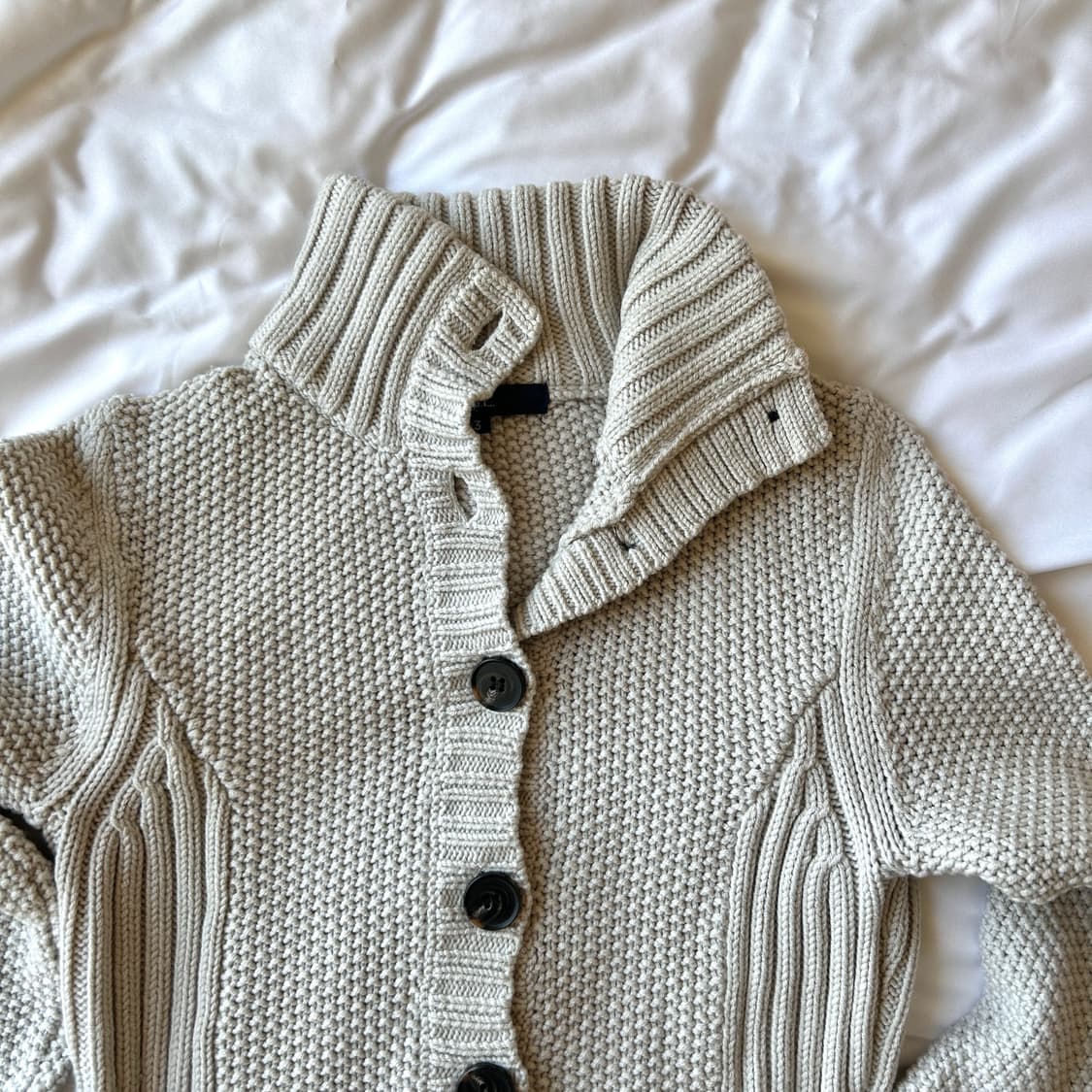 빈티지 왕버튼 아이보리 니트 상품이미지5