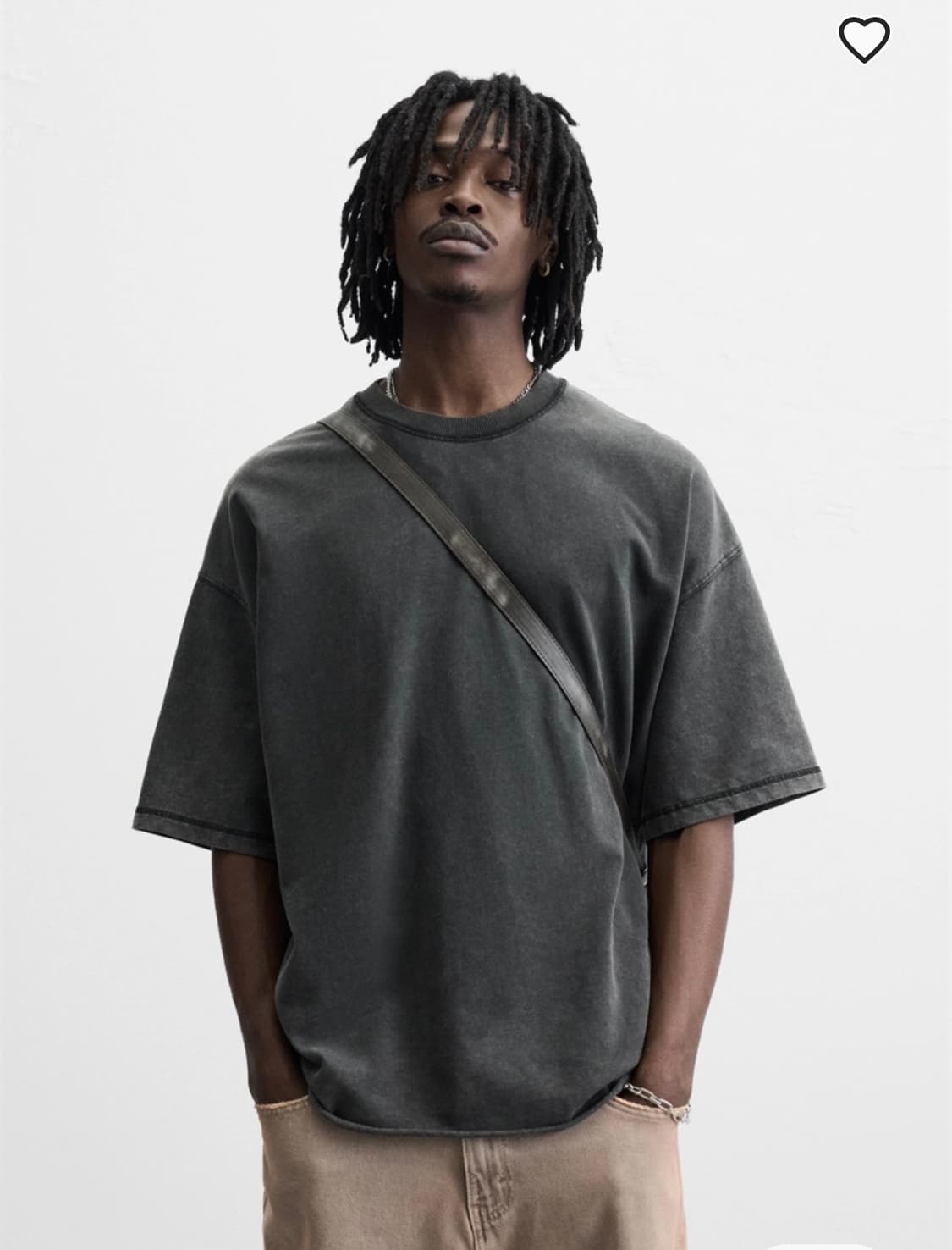 ZARA 워싱 컷오프 티 XL 상품이미지1
