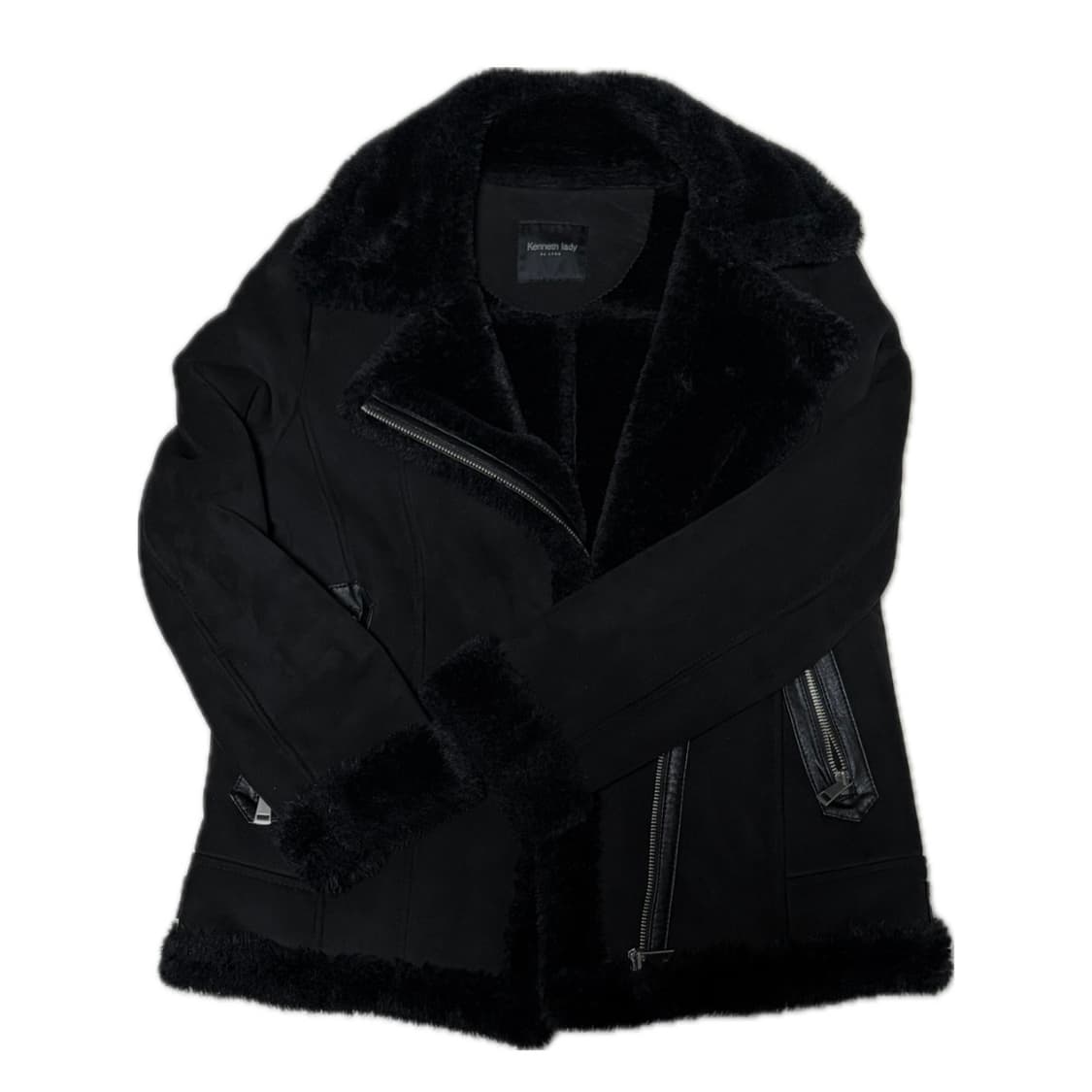 Kenneth Lady 블랙 스웨이드 무스탕 상품이미지1