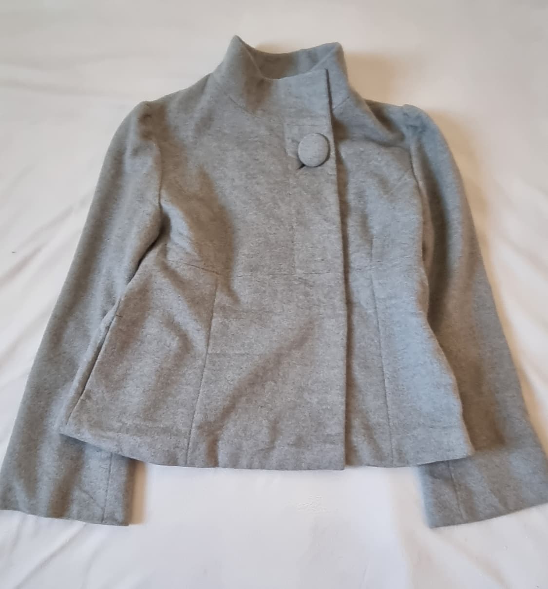 빈티지 모리걸 하구미 갸루 그레이 코트 상품이미지1