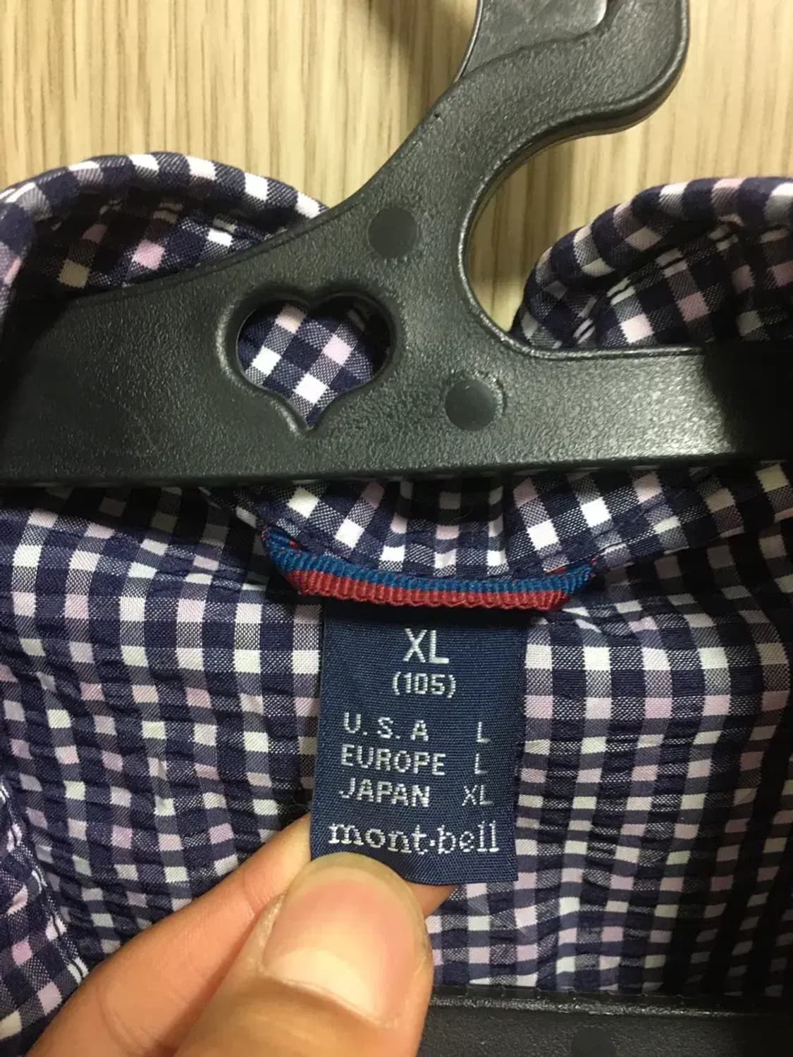 몽벨 반팔 셔츠 체크 XL 상품이미지3