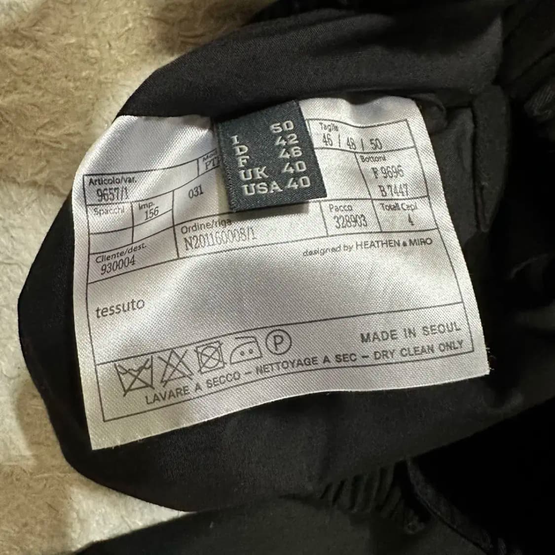 헤든앤미로 바라쿠다 자켓 블랙 상품이미지3