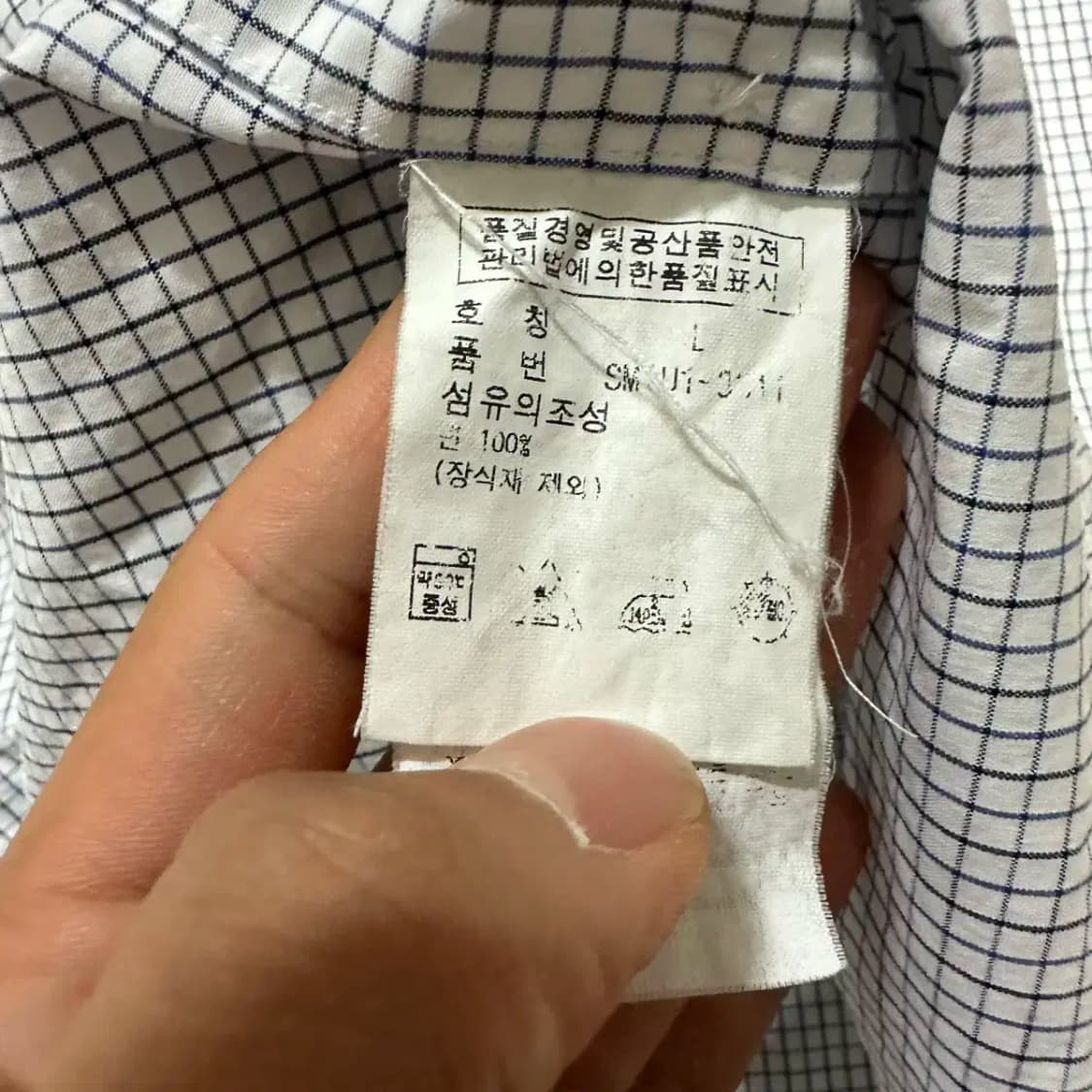 폴로 반팔 셔츠 체크 L 상품이미지4