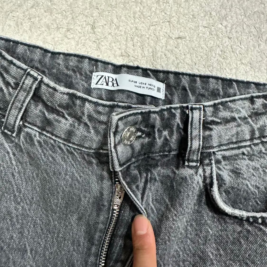 자라 청바지 흑청 데님 팬츠 28인치 상품이미지2