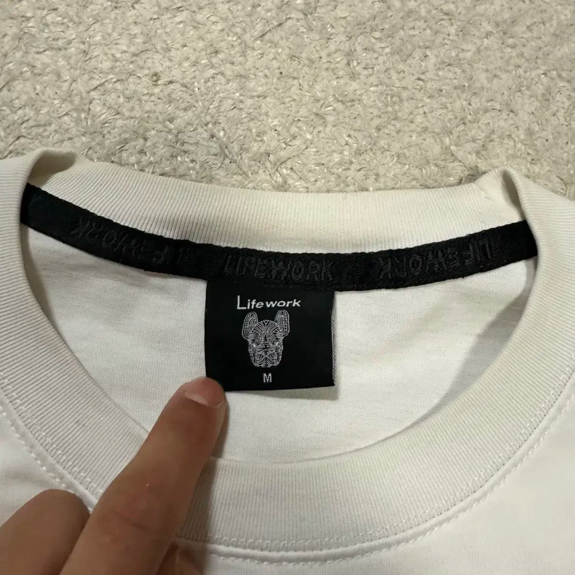 라이프워크 반팔티 오버핏 m 상품이미지3