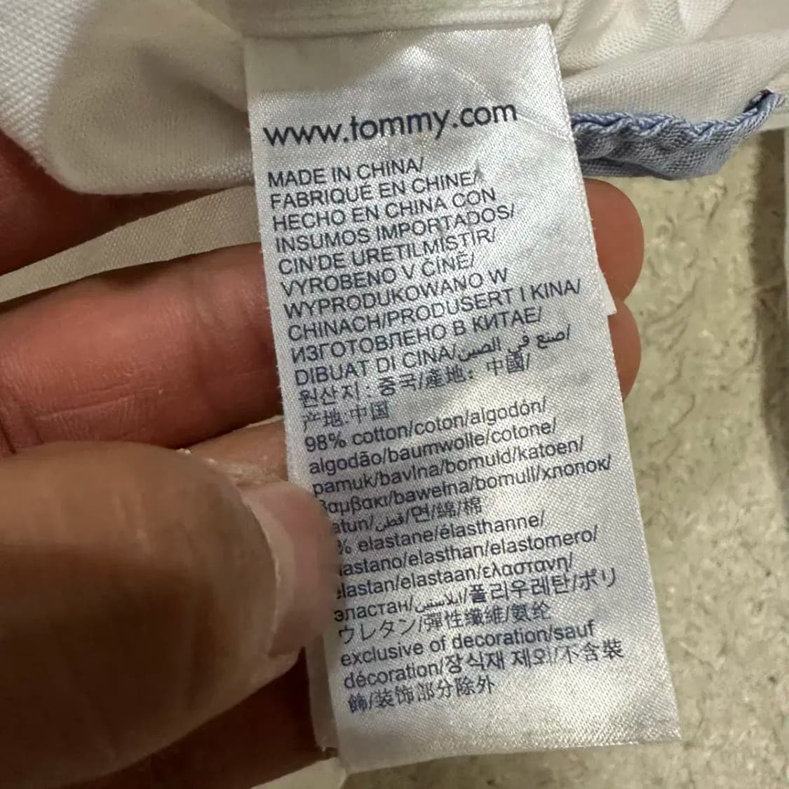타미힐피거 화이트 밴드칼라 긴팔셔츠 L 상품이미지4