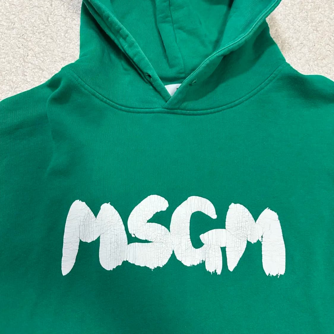 MSGM 로고 후드티 그린 L 상품이미지2